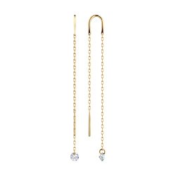 Серьги из золота с фианитами (Арт.028625)