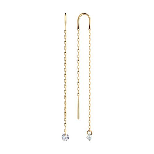 Серьги из золота с фианитами (Арт.028625)