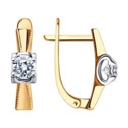 Серьги из золота с фианитами (Арт.029524)