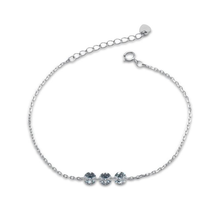 Браслет серебряный с кубическим цирконием «Серебряные крылья» Silver Wings (арт.041275826a_kubcirkonii)