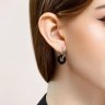 Серьги из серебра с керамическими вставками (Арт.94025633)