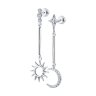 Серьги из серебра с фианитами (Арт.94025750)