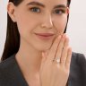 Кольцо из белого золота с бриллиантами выращенными (Арт.9010268-3-5)