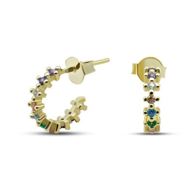 Серьги Серебряные крылья (Арт.022028540gp-mix_kubcirkonii)