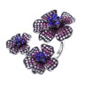 Кольцо серебряное с корундом, опалом и фианитами «Flower Fantasy» Fresh Jewelry (арт.CZ-R00858-X-WB-X-X-M3)