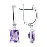 Серьги из серебра с аметистами (Арт.92023188)
