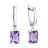 Серьги из серебра с аметистами (Арт.92023188)
