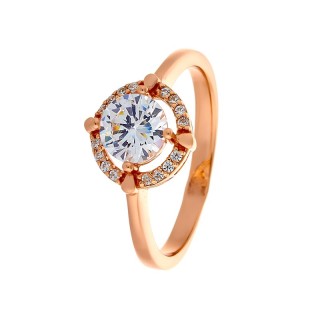 Кольцо с фианитом «Classic Shine» серебро 925 Fresh Jewelry (арт.PD-R01047-X-G-W-X-W)