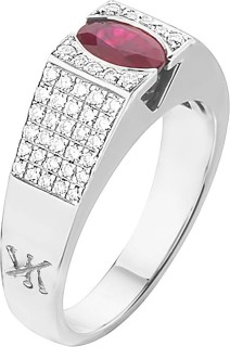 Кольцо из белого золота с бриллиантами и рубином «Yasmine Elegance» Korloff (арт.9162RDOG)