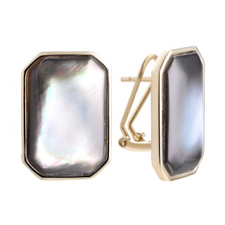 Серьги серебряные с жемчугом «Gravity Shine» Fresh Jewelry (арт.PI-E04250-X-L-PNB-X-X)