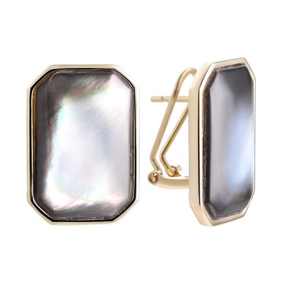 Серьги серебряные с жемчугом «Gravity Shine» Fresh Jewelry (арт.PI-E04250-X-L-PNB-X-X)