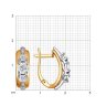 Серьги из комбинированного золота с бриллиантами (Арт.1021133)
