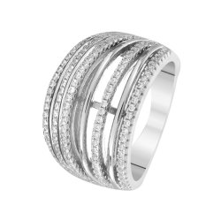 Кольцо из серебра с фианитом (Арт.sl-r01032-x-w-x-x-w)