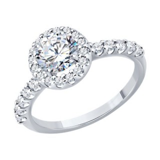 Кольцо из серебра с фианитами «Сияние Элегантности» Соколов (арт.94-110-00194-2)