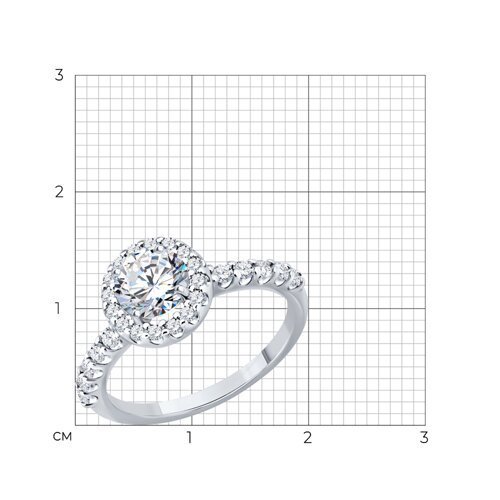 Кольцо SOKOLOV «Сияние чувств» из серебра 925 с фианитами (арт. 94-110-00194-2)