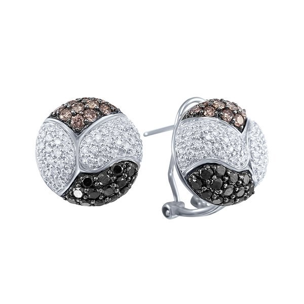 Серьги из белого золота с бриллиантом (Арт.e21057c_db_dn_wg)