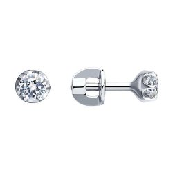Серьги из белого золота с бриллиантами (Арт.1021757-3)