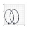 Серьги конго из серебра с алмазной гранью (Арт.94140037)