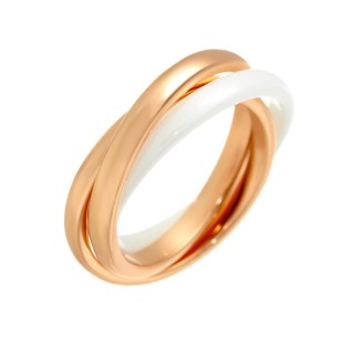 Кольцо с керамикой «Ceramic Harmony» серебро 925 Fresh Jewelry (арт.TC-R00290-W-G-X-X-W)