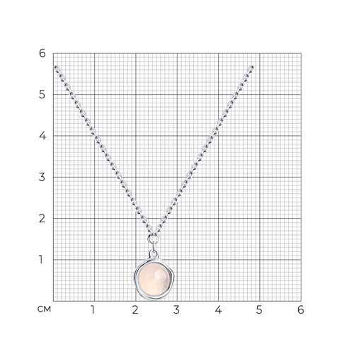 Колье из серебра с кварцем (Арт.83070042)