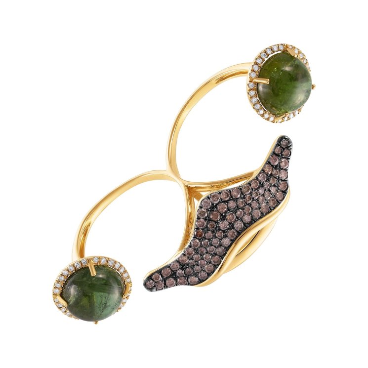 Кольцо из золота с бриллиантом и турмалином (Арт.hf05268r-y-brm_ko_dn_tu_yg) Кольцо из золота с бриллиантом и турмалином (Арт.hf05268r-y-brm_ko_dn_tu_yg)