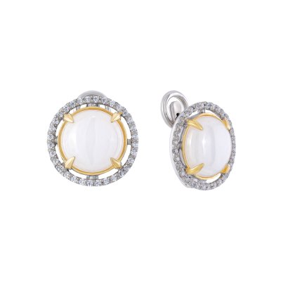 Серебряные серьги BEAVERS с кварцем 2272kv