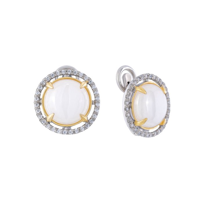 Серебряные серьги BEAVERS с кварцем 2272kv