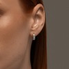 Серьги из серебра с фианитами «Сияние линий» Соколов (арт.94026691)
