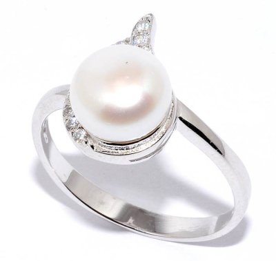 Кольцо Серебряные крылья (Арт.210003a-5-154_zhemchugkult_kubcirkonii_50)