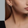 Серьги из золоченого серебра с фианитами «Солнечный шар» Соколов (арт.93-120-01987-1)