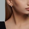 Серьги из золочёного серебра с фианитами (Арт.93-120-01987-1)