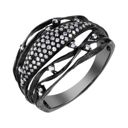 Кольцо из золота с бриллиантом (Арт.r46971a1s14wb002_ko_blk)