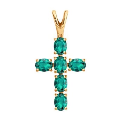 Подвеска из золота с изумрудами (Арт.3030214)