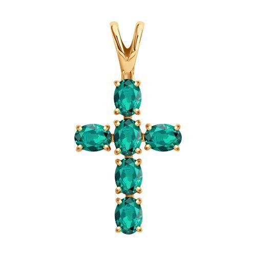 Подвеска из золота с изумрудами (Арт.3030214)