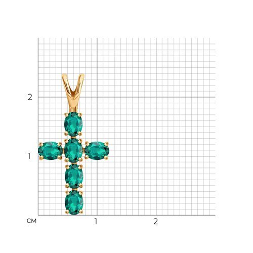 Подвеска из золота с изумрудами (Арт.3030214)