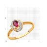 Кольцо из золота с бриллиантами и рубином (Арт.4010636)
