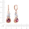 Серьги из золота с бриллиантом и родолитом (Арт.tkeg299_pinkdwrh_sr_rh_pink)