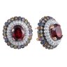 Серьги из золота с бриллиантом и гранатом (Арт.we01423k-2_sr_sa_sm_gr_pink)