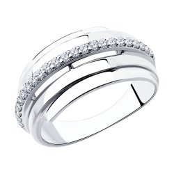 Кольцо из серебра с фианитами (Арт.94-110-00426-1)