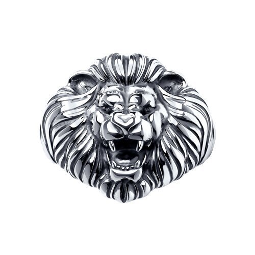 Печатка SOKOLOV из серебра 925 с чернением «Лев» (арт. 95010161)