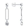 Серьги из серебра с фианитами (Арт.94026040)