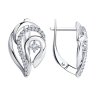 Серьги из серебра с фианитами (Арт.94-120-00725-1)