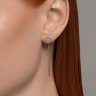 Серьги из серебра с фианитами (Арт.94026533)