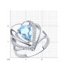 Кольцо из серебра с топазом и фианитами (Арт.94-310-00545-2)