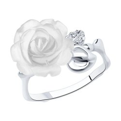 Кольцо из серебра с кварцем и фианитами (Арт.94-310-01190-1)