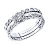 Серебряное наборное кольцо с фианитами (Арт.94011705)