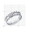 Серебряное наборное кольцо с фианитами (Арт.94011705)