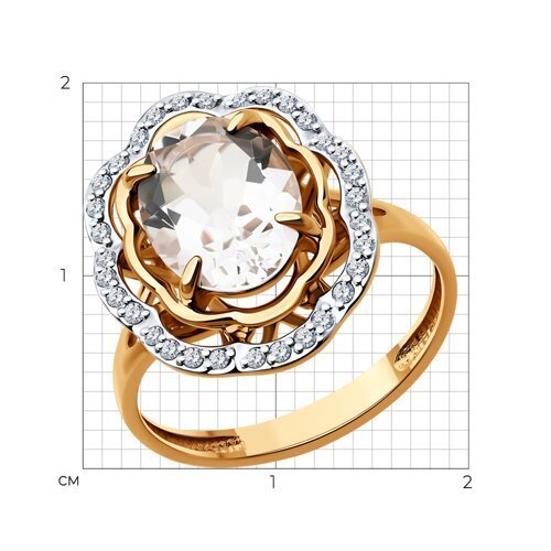 Кольцо золотое пробы 585 (Арт.51-310-02510-3)