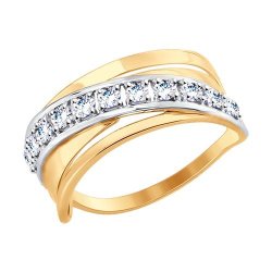 Кольцо из золота с фианитами (Арт.017563)