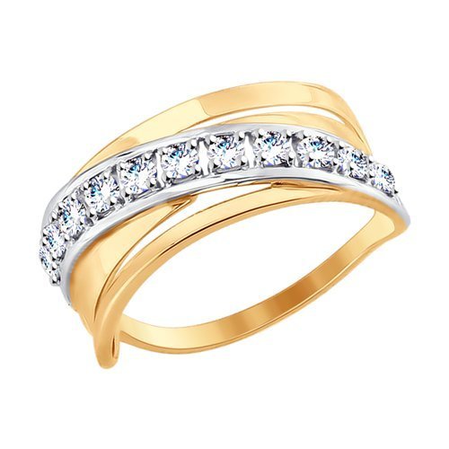 Кольцо из золота с фианитами (Арт.017563)